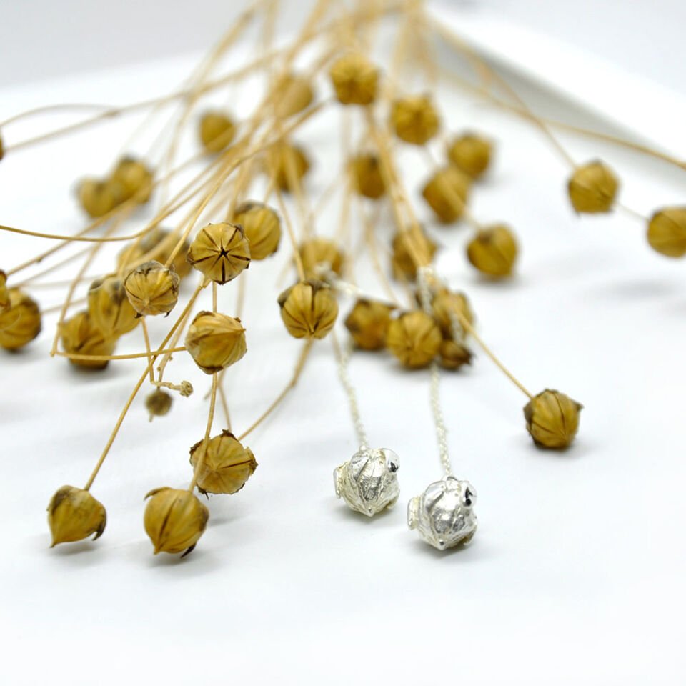 Keten Tohum Kapsül Küpe