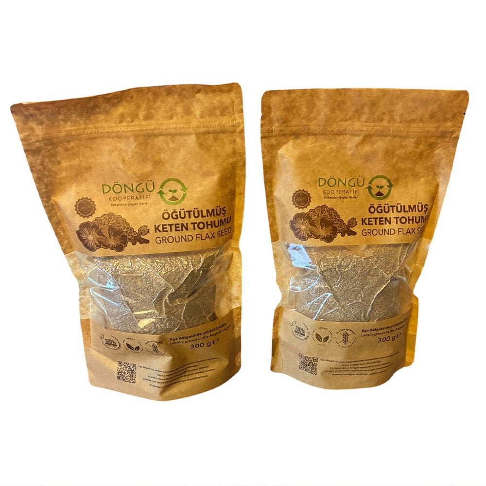 2 Al 1 Öde Kampanyalı Ürün - %100 Saf Öğütülmüş Keten Tohumu 300gr